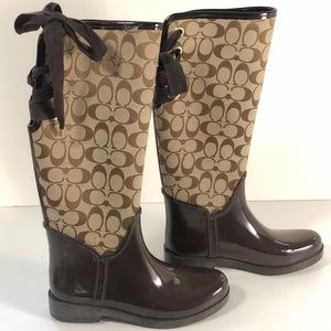 Coach Tristee Classic Iconic Signature Rain Boots